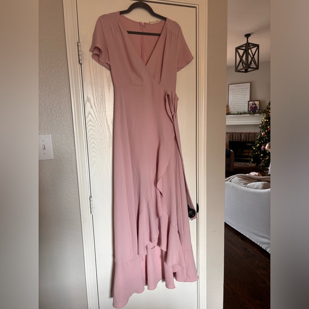 Altard state maxi dress pink mauve semi formal
